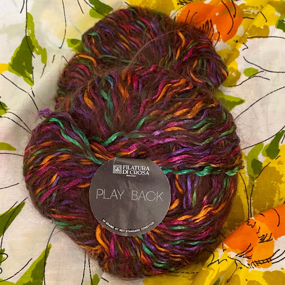2 Skeins Mohair / Viscose / Wool blend yarn